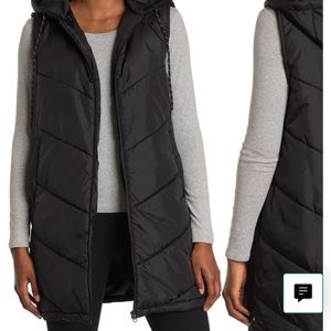 Zella long black vest